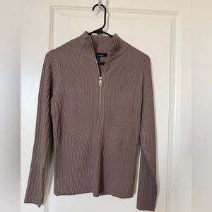 White House Black Market Taupe Ribbed Sweater NWT